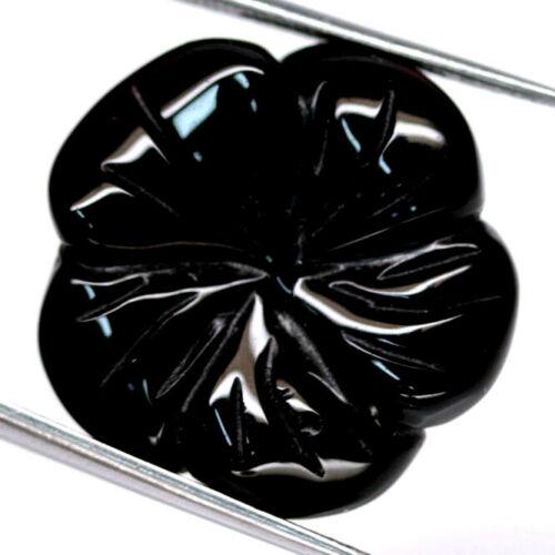 15.28 кт. Природний чорний онікс різь