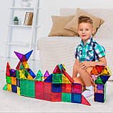 Магнітний будівельний конструктор PicassoTiles 100 Piece Set Magnet Building Tiles Playmags PT100 Оригінал, фото 6
