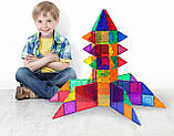 Магнітний будівельний конструктор PicassoTiles 100 Piece Set Magnet Building Tiles Playmags PT100 Оригінал, фото 3