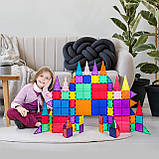 Магнітний будівельний конструктор PicassoTiles 100 Piece Set Magnet Building Tiles Playmags PT100 Оригінал, фото 8