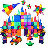 Магнітний будівельний конструктор PicassoTiles 100 Piece Set Magnet Building Tiles Playmags PT100 Оригінал, фото 3