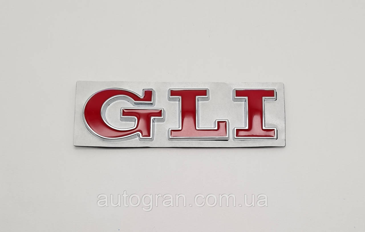 Емблема кузова VW Volkswagen Jetta GLI червона тип2, фото 1