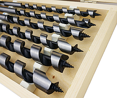 Набір спіральних свердел для дерева, свердла для дерева  6, 8, 10, 12, 16, 20 мм довжина 200 мм