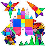 Магнітний будівельний конструктор PicassoTiles 60 Piece Set Magnet Building Tiles 3D Playmags PT60 Оригінал, фото 7