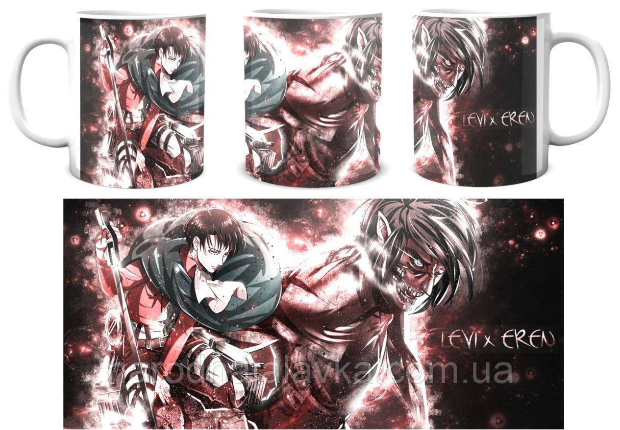 Кухоль Атака Титанів. Капрал Леви Товары Attack on Titan