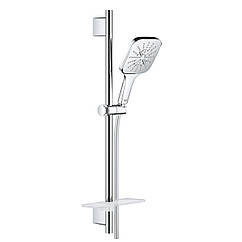 Комплект для душу з стійкою з мильницею GROHE RAINSHOWER 130 CUBE шланг та ручна лійка хром 26583000