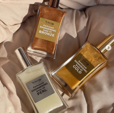 Парфумована суха олія з шиммером для тіла Top Beauty Parfumed Shimmering body oil 100 мл