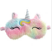 Маска для сну Єдиноріг з різнобарвною чубчиком