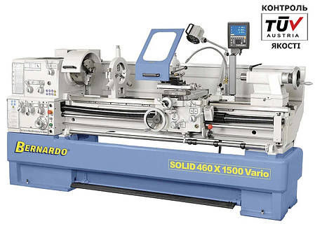 Solid 460 x 1500 Vario ТОКАРНИЙ ВЕРСТАТ ПО МЕТАЛУ З БЕЗСТУПІНЧАТИМ РЕГУЛЮВАННЯМ ШВИДКОСТІ, фото 2