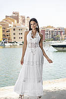 Длинное платье для пляжа с кружевом Fresh Cotton 2404 F-1C 42(S) Белый