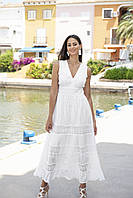 Длинное в пол пляжное платье Fresh Cotton 2401 F-1C 44(M) Белый