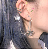 Модні обманки кліпси сережки метелика-підвіски з підвіскою у формі метеликів 1 шт., фото 2