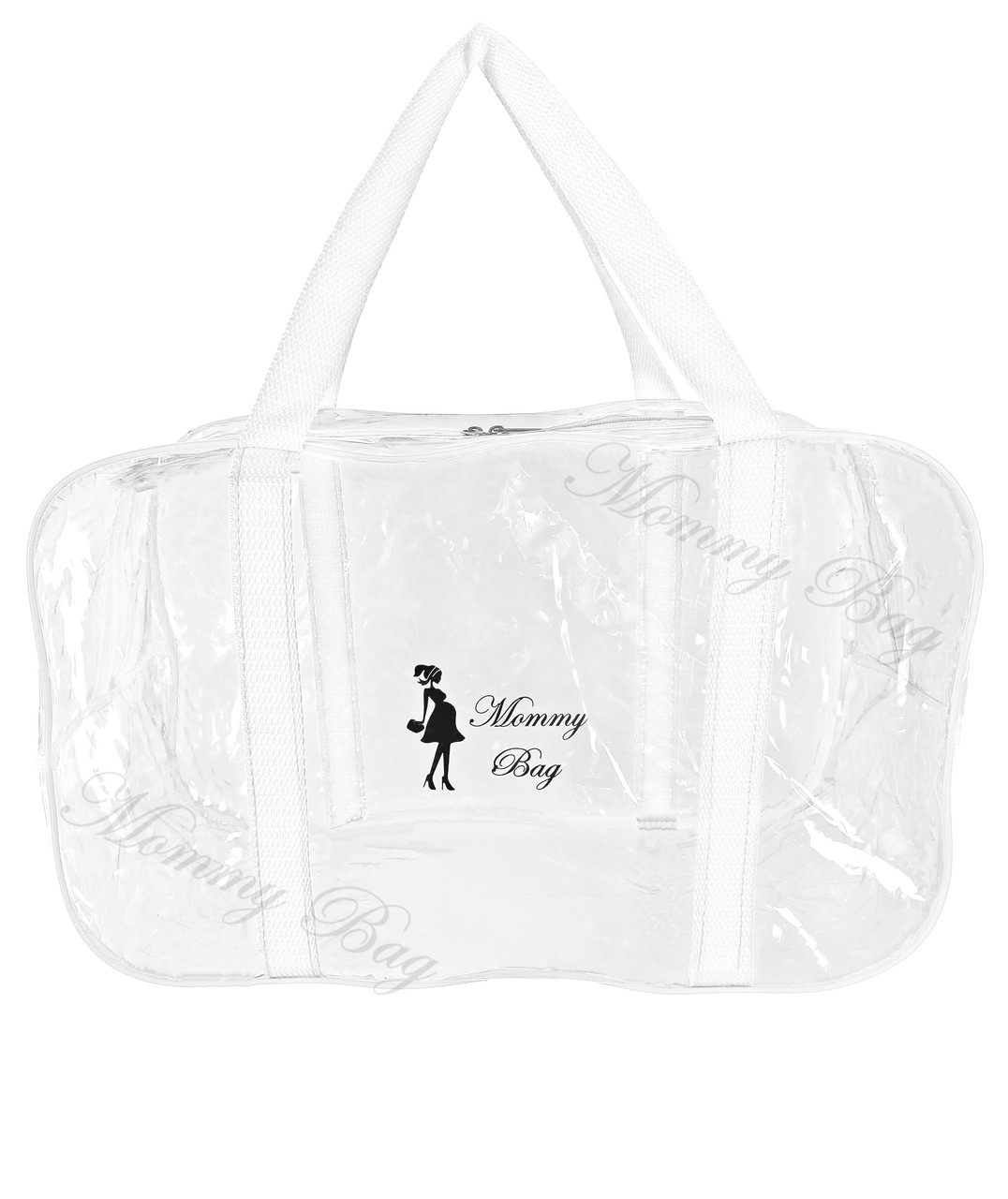 Сумка для пологового будинку прозора біла Mommy Bag р. M Легка сумка в пологовий для майбутніх мам