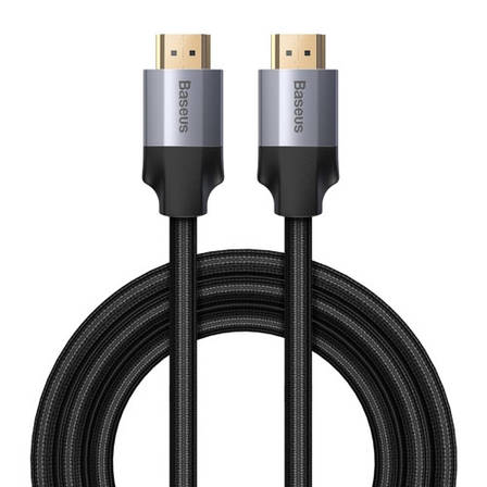 Кабель (перехідник) Baseus Enjoyment Series 4K HDMI - HDMI 2 м Чорний/ Сірий (CAKSX-C0G), фото 1