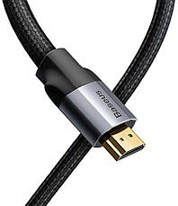 Кабель (перехідник) Baseus Enjoyment Series 4K HDMI - HDMI 2 м Чорний/ Сірий (CAKSX-C0G), фото 3