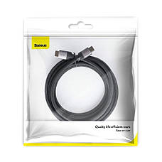 Кабель (перехідник) Baseus Enjoyment Series 4K HDMI - HDMI 2 м Чорний/ Сірий (CAKSX-C0G), фото 6