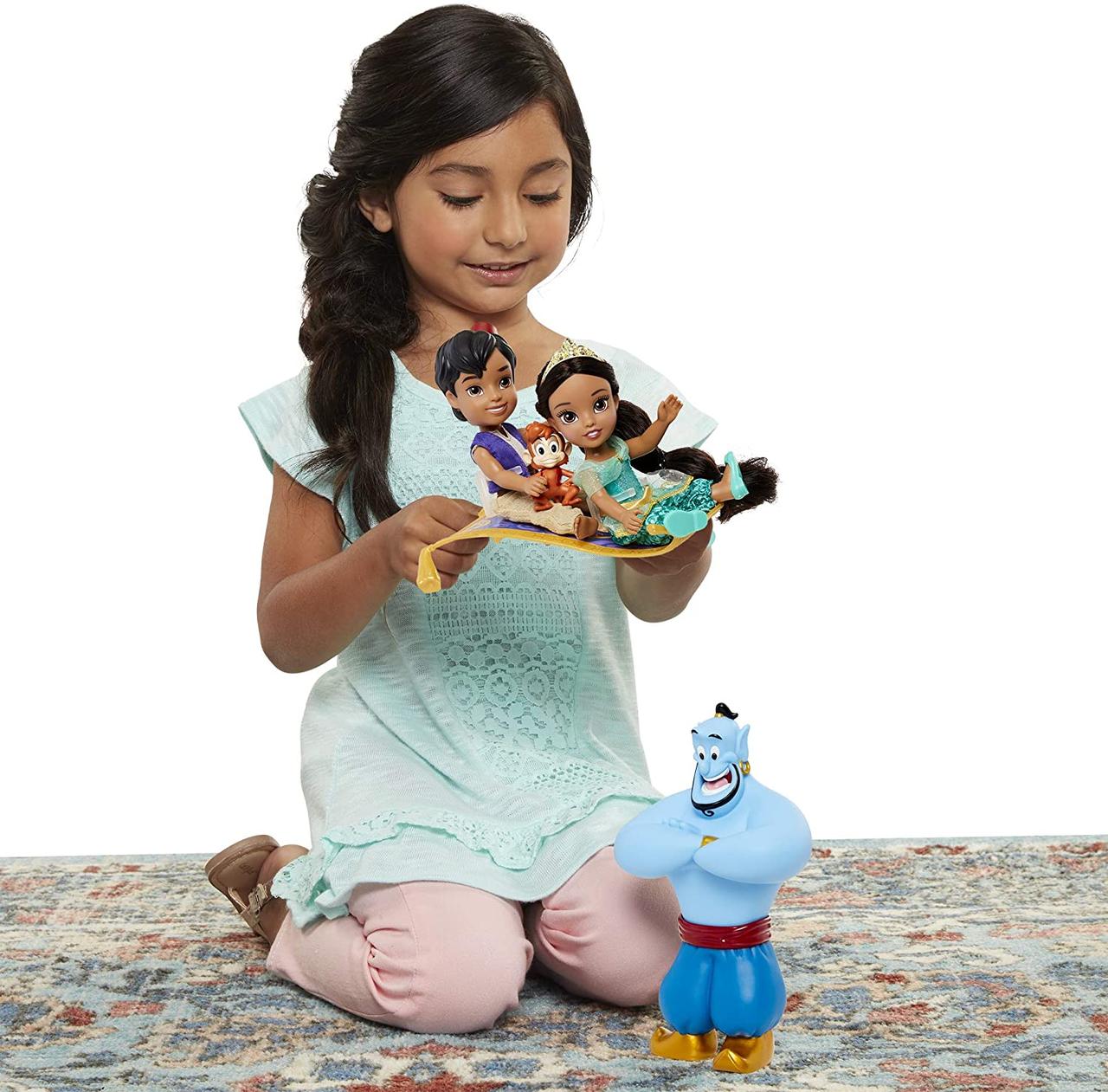 Набір ляльок Аладдин Жасмин Джинн і килим-самоліт Princess Jasmine and Aladdin