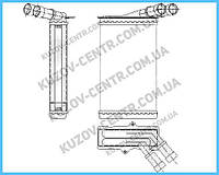 Радиатор печки Citroen Berlingo (Ситроен Берлинго) 97-07, Peugeot PARTNER 97-07 производитель FPS