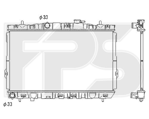 Радіатор Hyundai COUPE 02-09/ELANTRA 00-06 (XD) виробник FPS