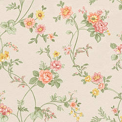 Шпалери rasch textile petite fleur 5 для стін на флізеліновій основі вініл 288345 квіти листя прованс шпалери 53см