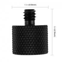 Адаптер перехідник з різі 1/4" Male (тато) на 3/8" Female (мама) Alitek RST-19, фото 4