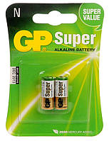 Батарейка щелочная GP 910A-U2 Super Alkaline LR1 AM5 N MN9100 1.5V (блистер)