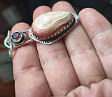 Срібний кулон із натуральним родохрозитом, фото 9