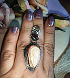 Срібний кулон із натуральним родохрозитом, фото 6