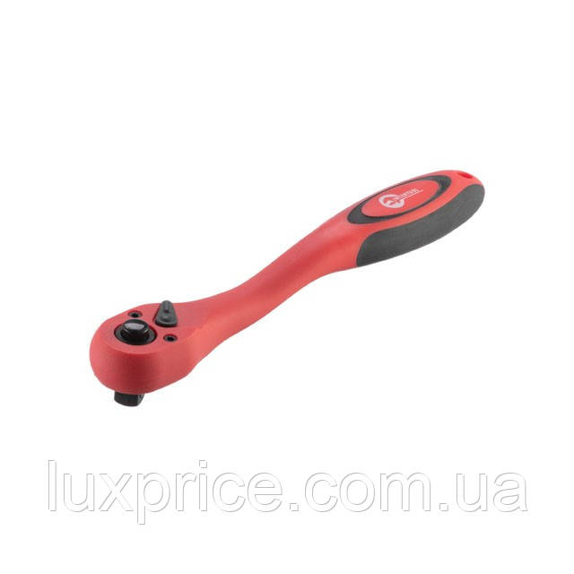 Рукоятка із храповим механізмом на 72 зубця 3/8" вигнута CrV (професійна) INTERTOOL HT-2108    Luxprice, фото 1