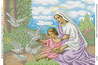 БСР-2012 "Марія і немовля Ісус із голубами". Схема для вишивки бісером