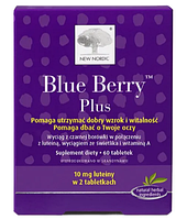 New Nordic Blue Berry Plus Биодобавка Средство Для Глаз Улучшения Зрения 60 таблеток Швеция Доставка из ЕС