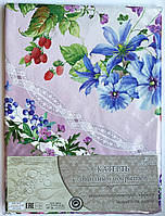 Скатерть с защитным покрытием, с рисунком цветов 144*194 см, ТМ "Тиротекс"