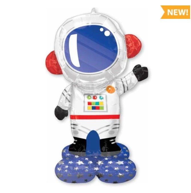 А 57" x 32" AirLoonz Astronaut Foil Multi-Balloon - Pkg. Фольгована куля для ходячих Астронавт