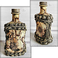 Сувенирная бутылка графин для алкоголя в морском стиле Подарок моряку на день морского флота (ВМФ)