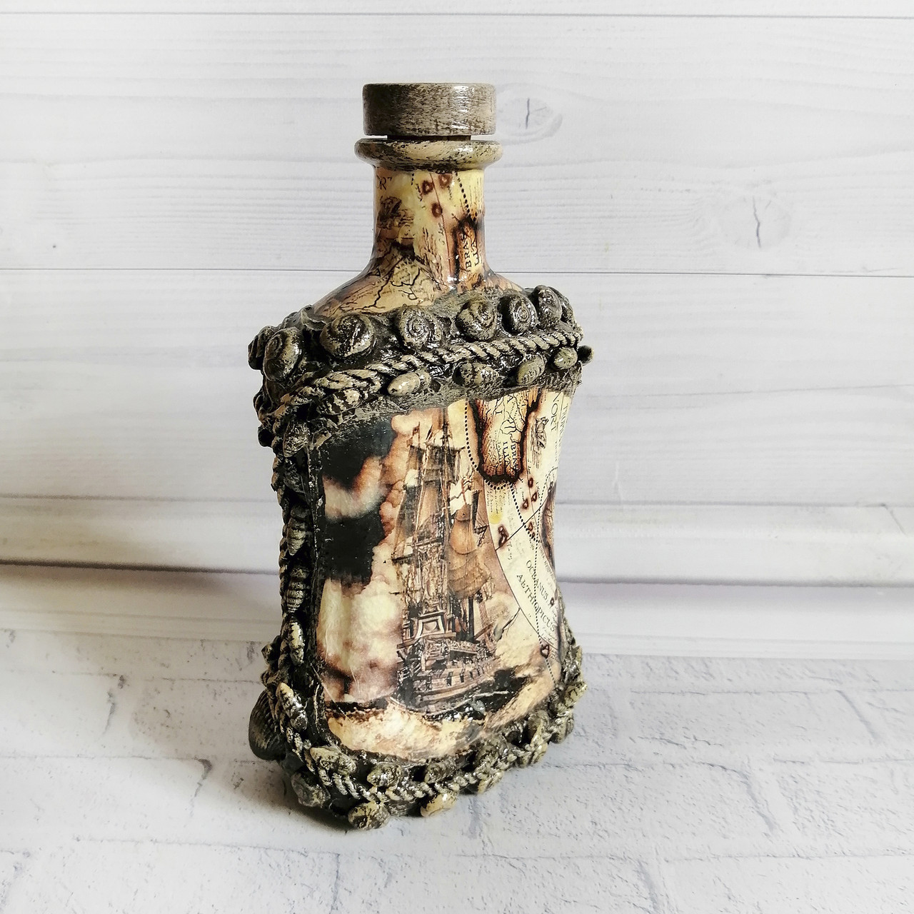 Сувенирная бутылка графин для алкоголя в морском стиле Подарок моряку на день морского флота (ВМФ) - фото 3 - id-p1439462202