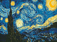 АМС-159. Ван Гог. Звездная ночь. Алмазная мозаика 30х40см