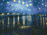 АМС-161. Ван Гог. Звездная ночь. Алмазная мозаика 30х40см