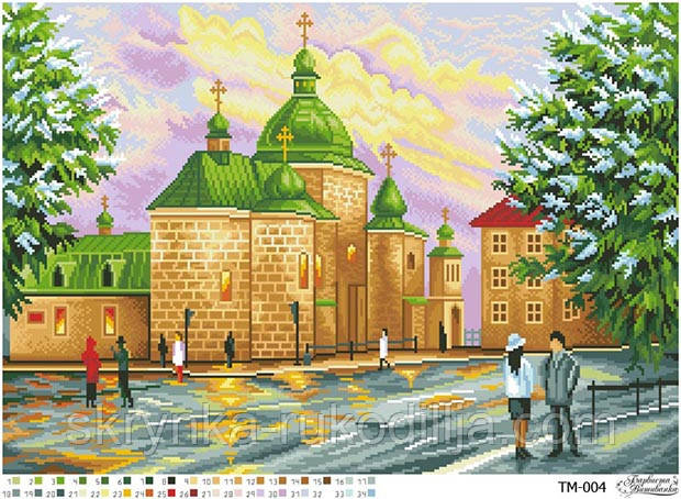 Тихе надвечір'я ТМ-004 Барвиста Вишиванка Заготовка для вишивки картини 61x43см