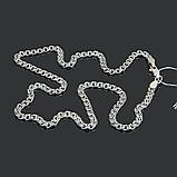 Срібний великий ланцюжок Бісмарк 60 см, фото 2