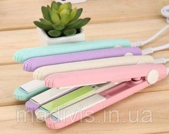 Компактні щипці прасок для волосся GEMEI Mini GM-2990 для всіх типів волосся в пластиковому кейсі, фото 1