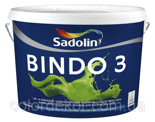 Краска для стен и потолка Sadolin BINDO 3 ( Садолин Биндо 3) 7,5л - фото 1 - id-p1439553629