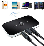 Bluetooth аудіо ресивер/трансмітер Vikefon BT-B6 2 в 1 з акумулятором, фото 3