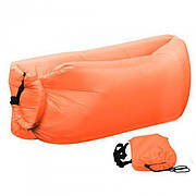 Надувний лежак для відпочинку, шезлонг Cloud lounger, помаранчевий