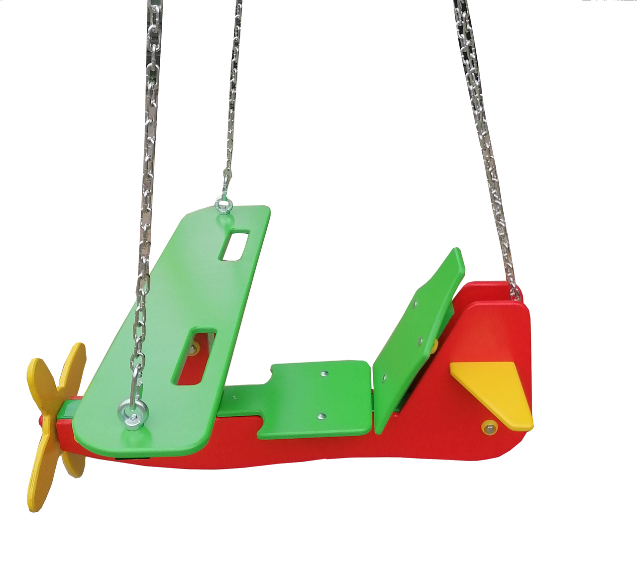 Гойдалки дитячі на ланцюгах "Літак"., фото 1