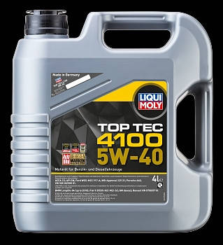 

Мастило моторн. Liqui Moly TOP TEC 4100 5W-40