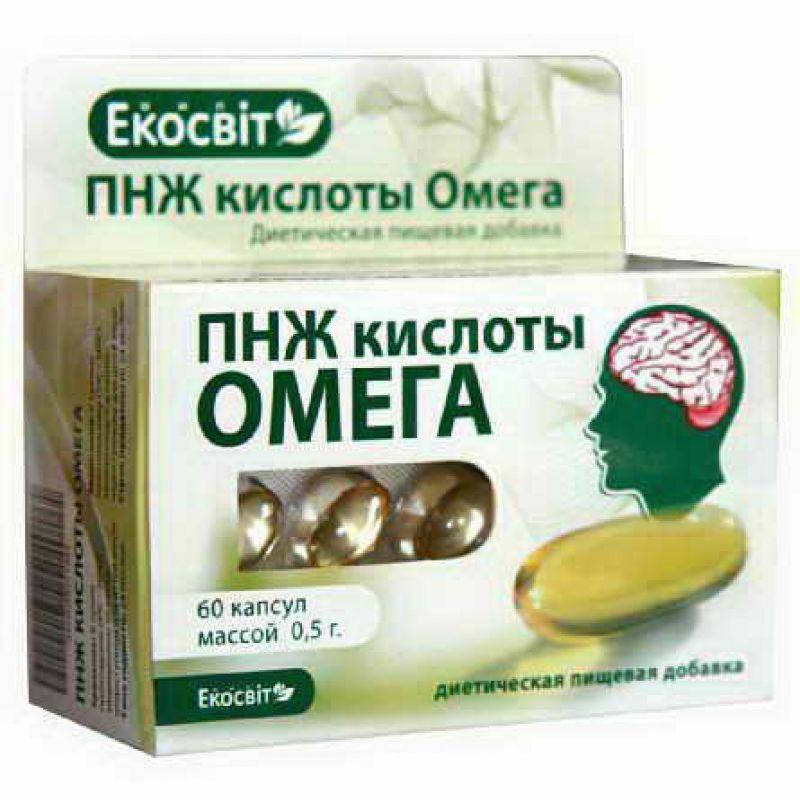 

ПНЖ кислоты Омега, 60 капсул