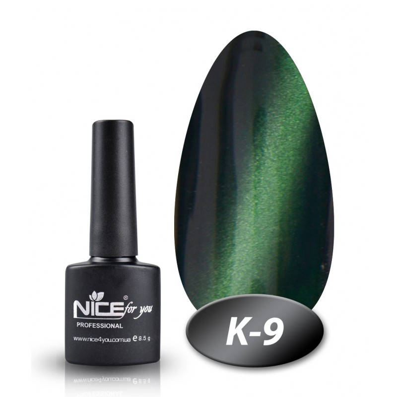

Гель-лак Nice for you К-09 кошачий глаз морской-зеленый 8,5 мл