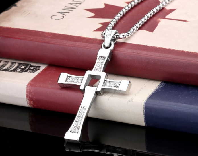 

100% сталь 316L Крест Торетто форсаж Вечный + цепь сталь