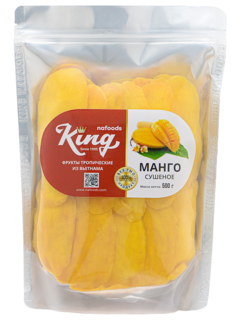 

Манго King сушеное натуральное без сахара, 500 г