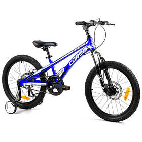 Велосипед спортивний дитячий 20 дюймів двоколісний 6 8 років гірський легкий магнієвий Синій (58597)